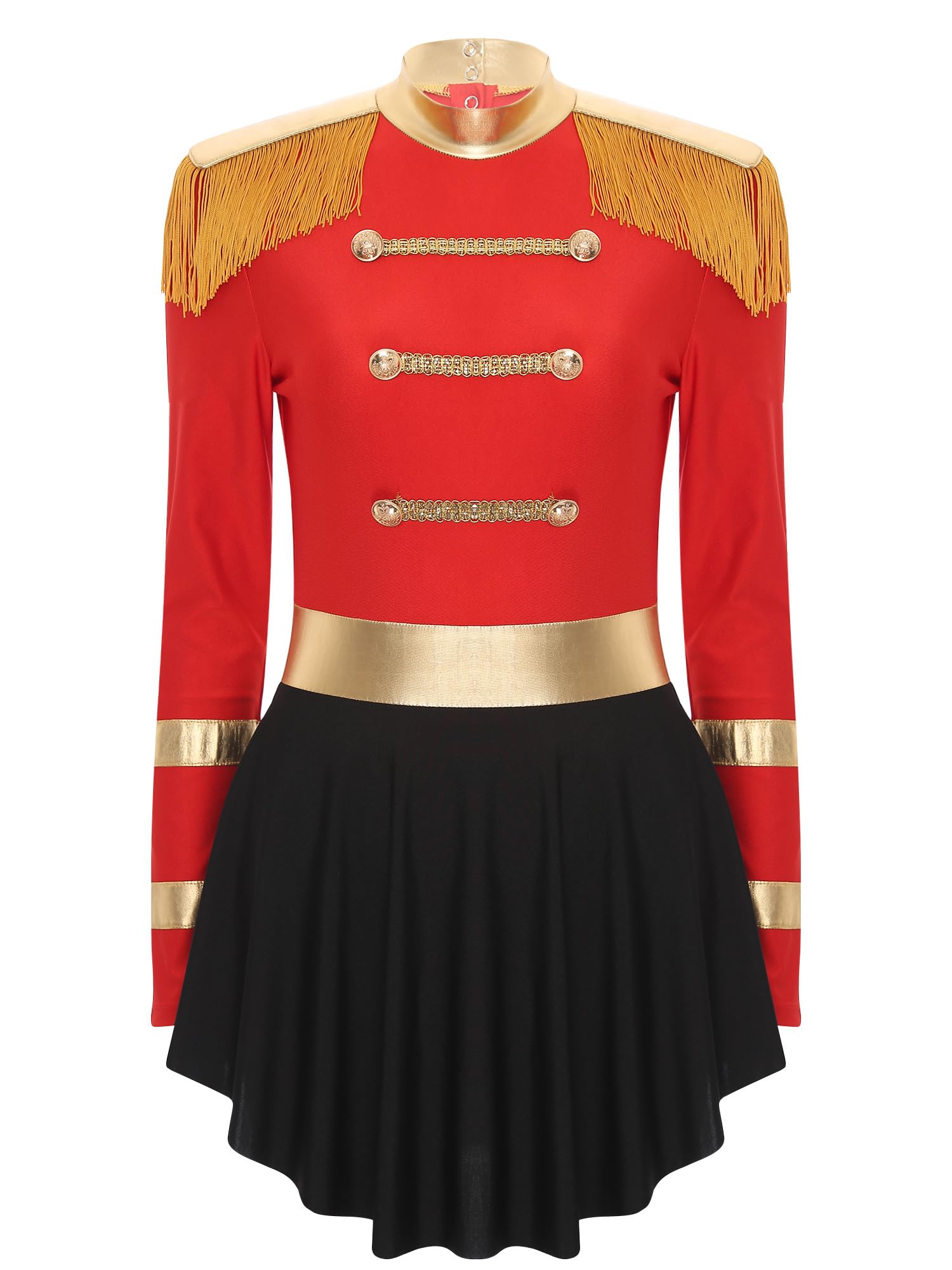 Amazon | FEESHOW ワンピース ミニスカート付 レオタード